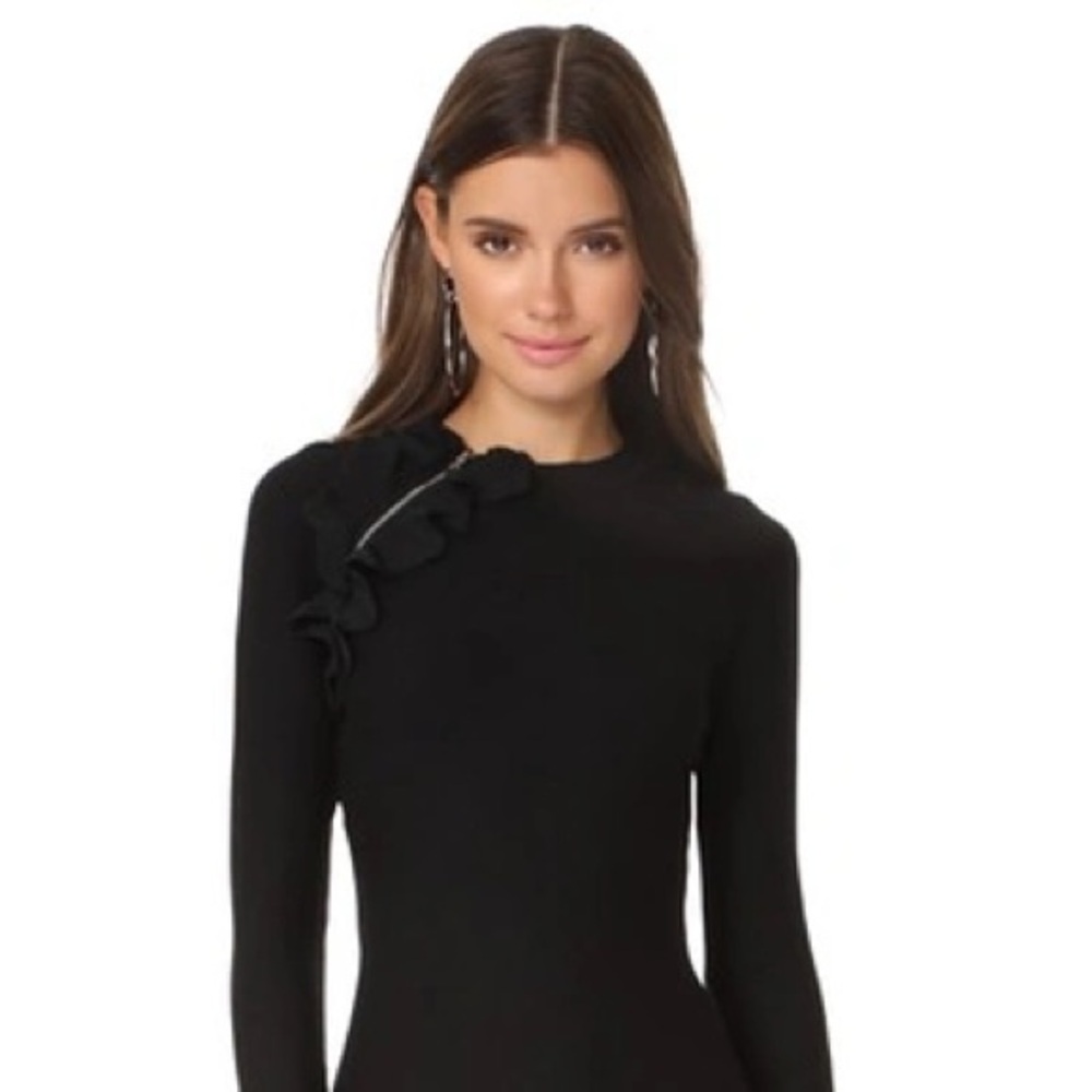 3.1 Phillip Lim Cropped Ruffle Zipper Sweater